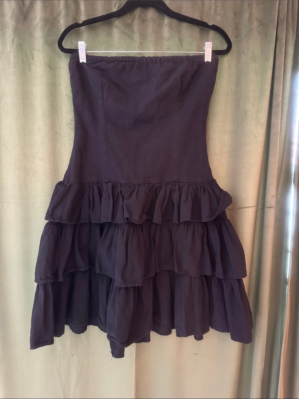 Black Ruffle Mini Dress
